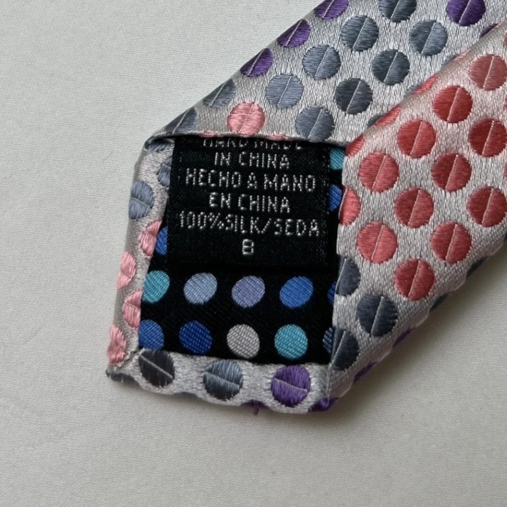 Gene Meyer Mens Geometric Dot Silk Necktie 59
